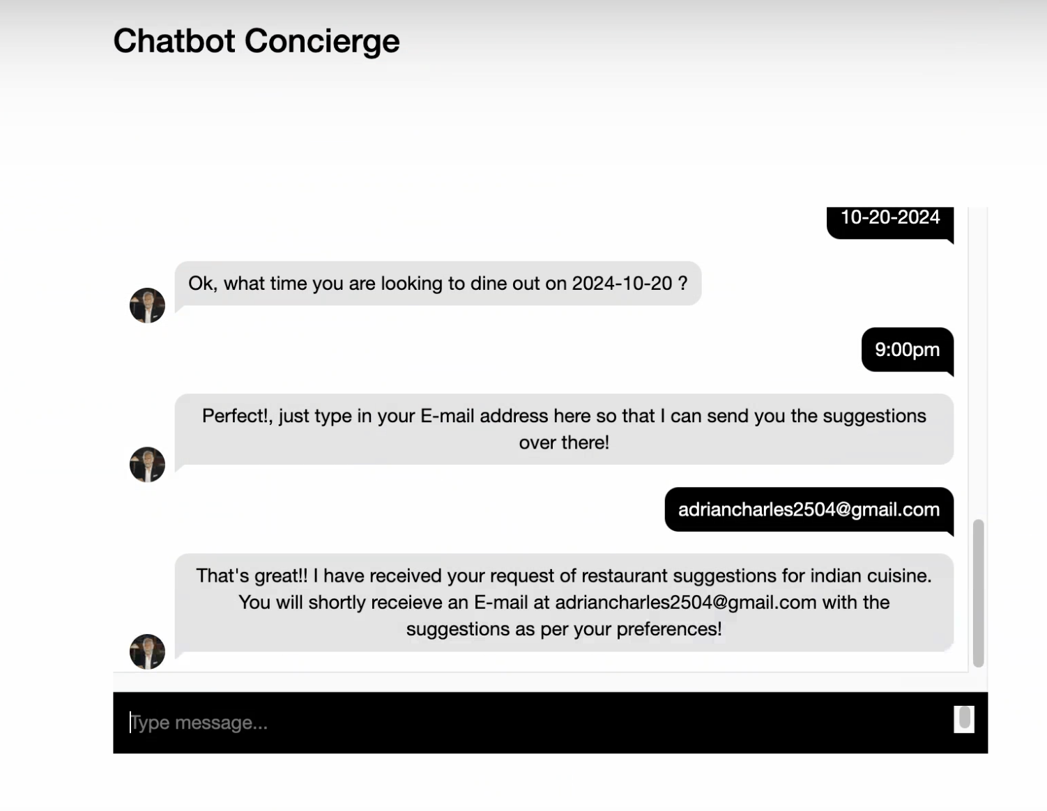 Dining Concierge Chatbot